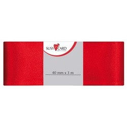 Susy card ruban cadeau "doppelsatin", 40 mm x 3 m, rouge