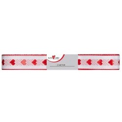 Susy card ruban cadeau "petit coeur", 15 mm x 2 m, rouge/
