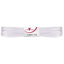 Susy card ruban cadeau "double satin", 3 mm x 3 m, rouge