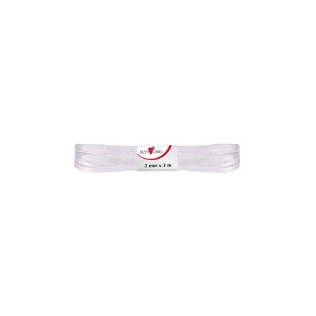 Susy card ruban cadeau "double satin", 3 mm x 3 m, jaune