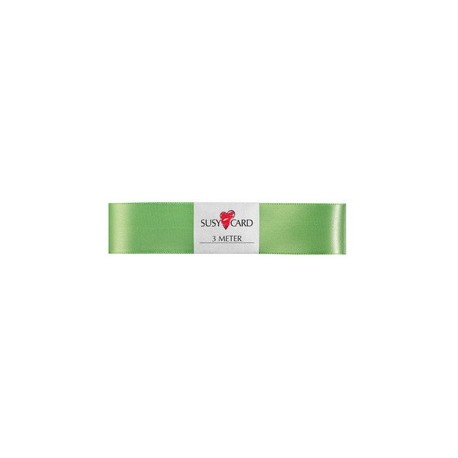 Susy card ruban cadeau "double satin", 25 mm x 3 m, jaune