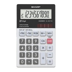 Sharp calculatrice de poche modèle el-w211g gy, alimentation