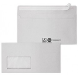 Mailmedia enveloppes recyclées, format long, auto-adhésif