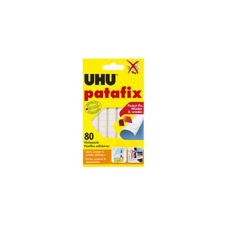 Uhu pâtes adhésives patafix, repositionnable, blanc