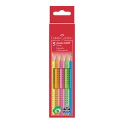 Faber-castell buntstifte jumbo grip neon, 5er kartonetui