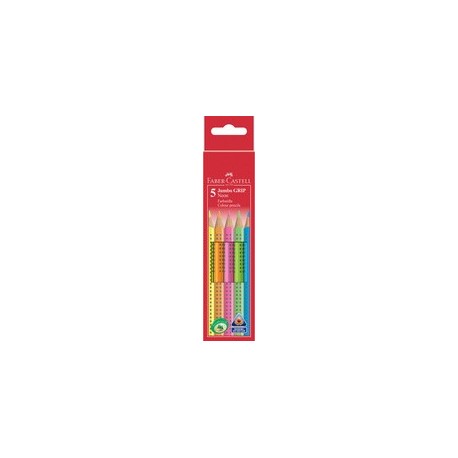 Faber-castell buntstifte jumbo grip neon, 5er kartonetui