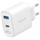 Logilink chargeur usb, 1x usb-c (pd), 1x usb-a (qc), 45 w