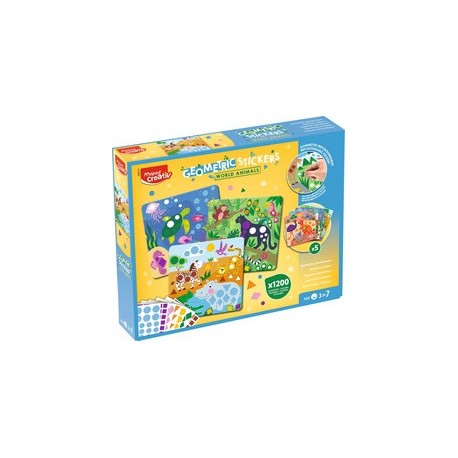 Maped creativ kit gommettes géométriques animaux du monde