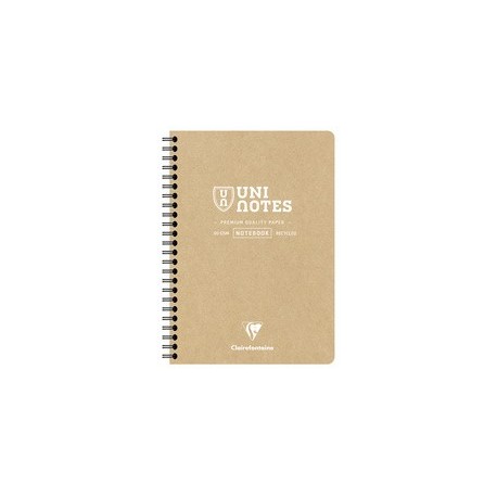 Clairefontaine cahier à spirale uni notes, a5, quadrillé