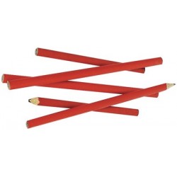 BrÜder mannesmann crayon de charpentier, oval, rouge, 250 mm