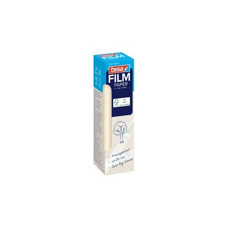 Tesa film paper, transparent, 19 mm x 33 m, office box