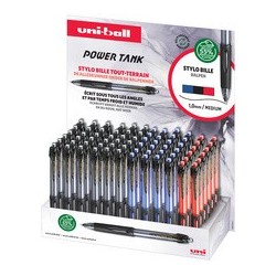Uni-ball stylo bille power tank sn220, présentoir de 72