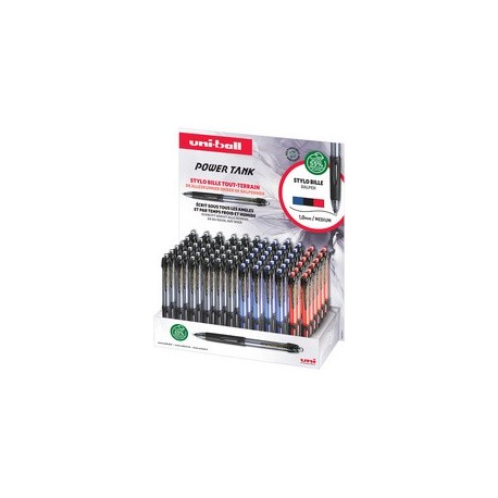 Uni-ball stylo bille power tank sn220, présentoir de 72