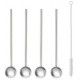 Metaltex cuillère à cocktail / paille, inox, set de 4