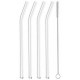 Metaltex paille, en verre, longueur: 200 mm, coudé, set de 4