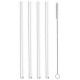 Metaltex paille, en verre, longueur: 200 mm, droit, set de 4