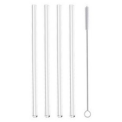 Metaltex paille, en verre, longueur: 200 mm, droit, set de 4