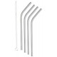 Metaltex paille, inox, longueur: 215 mm, coudé