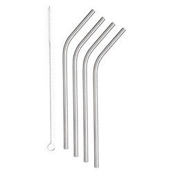 Metaltex paille, inox, longueur: 215 mm, coudé