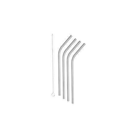 Metaltex paille, inox, longueur: 215 mm, coudé