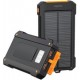 Logilink powerbank solaire, 10.000 mah, 20 w, noir/orange