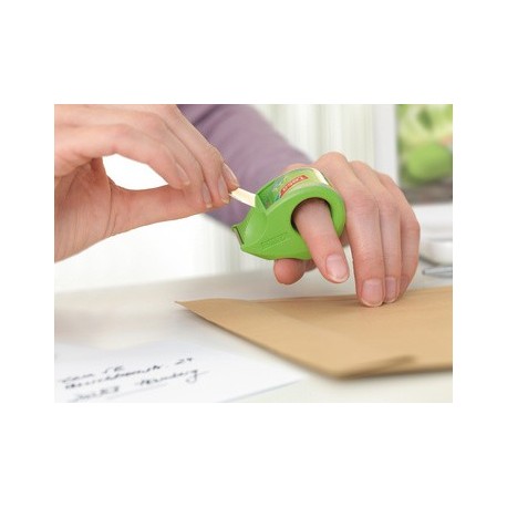 Tesa mini dévidoir avec ruban adhésif tesa clear recycled (LOT DE 16)