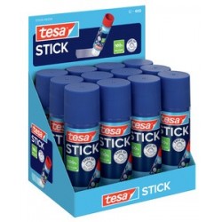 Tesa stick bâton de colle, 40 g, présentoir comptoir (LOT DE 12)