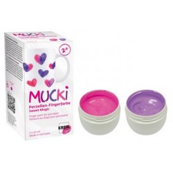 Kreul gouache aux doigts pour porcelaine "mucki", set de 2