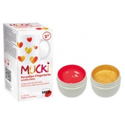 Kreul gouache aux doigts pour porcelaine "mucki", set de 2