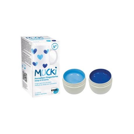 Kreul gouache aux doigts pour porcelaine "mucki", set de 2
