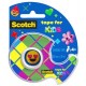 Scotch ruban adhésif kids, 19 mm x 15 m, invisible, mat