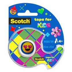 Scotch ruban adhésif kids, 19 mm x 15 m, invisible, mat