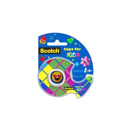 Scotch ruban adhésif kids, 19 mm x 15 m, invisible, mat