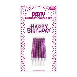 Clairefontaine bougie d'anniversaire happy birthday, rose