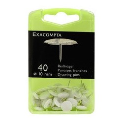 Exacompta punaise, diamètre: 10 mm, blanc