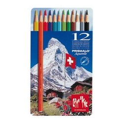 Caran d'ache crayons de couleur prismalo, boîte métal de 12