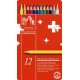 Caran d'ache crayons de couleur swisscolor, étui métal de 12