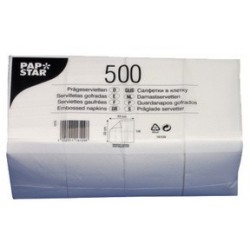 Papstar servietten, 330 x 330 mm, 1-lagig, weiß