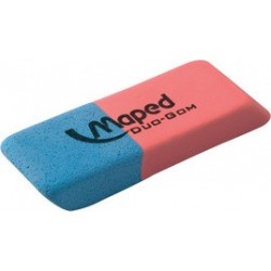 Maped gomme en caoutchouc duo-gom, medium, bleu / rouge