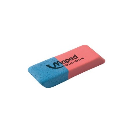 Maped gomme en caoutchouc duo-gom, medium, bleu / rouge