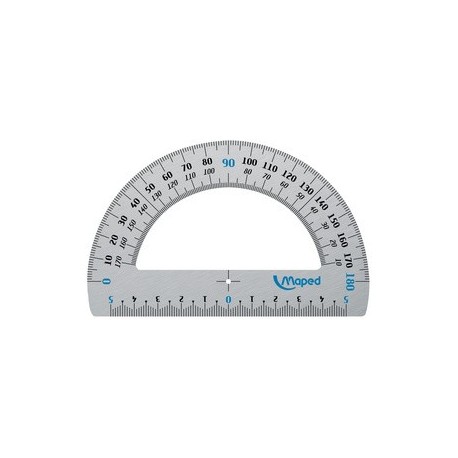 Maped rapporteur 180 degrés, en aluminium, 120 mm