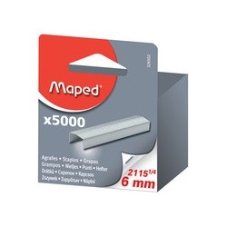 Maped agrafes 19 1/4, 6 mm, zingué, grand emballage