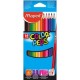 Maped crayons couleur color'peps, triangulaire, étui de 6 en