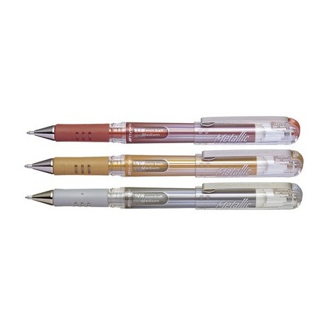 Pentel stylo roller à encre gel k230m, or