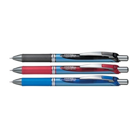 Pentel stylo roller à encre gel liquide energel bln75, rouge