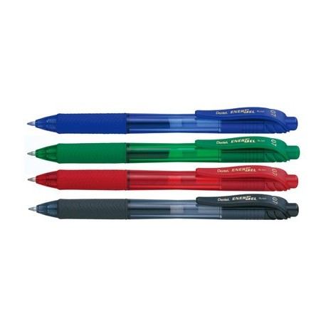 Pentel roller encre gel liquide energel-x bl110, bleu