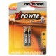 Ansmann alkaline batterie "x-power" aaaa, 2er blister