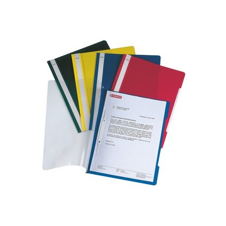 Leitz chemise à lamelle standard, format a4, pvc,rouge clair (LOT DE 25)