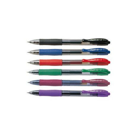 Pilot stylo bille à encre gel g2 07, violet,boîtier et encre