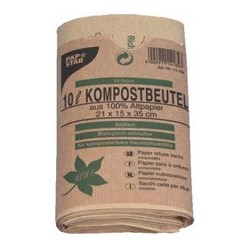 Papstar kompostbeutel, braun, 10 liter